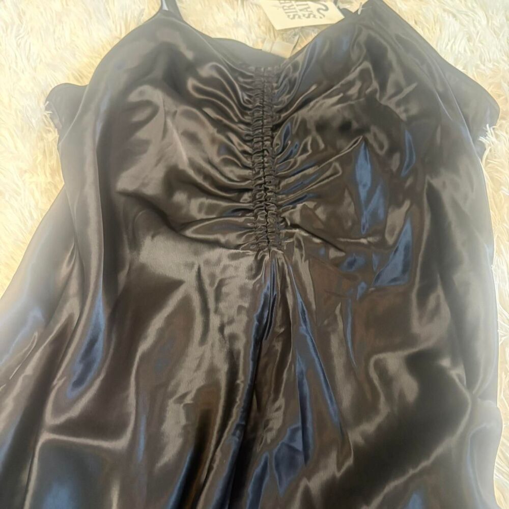 A New Day Women's Black Satin Dress